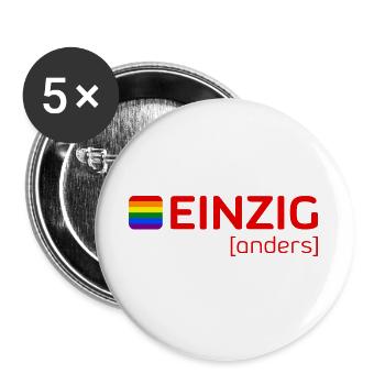 Einziganders - Buttons groß 56 mm (5er Pack) - Weiß - Vorne