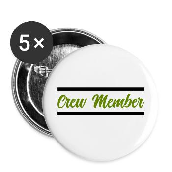 membre d’équipage - Lot de 5 grands badges (56 mm) - blanc - Devant