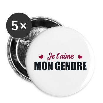 I love you my son-in-law - Buttons large 2.2''/56 mm (5-pack) - white - Front