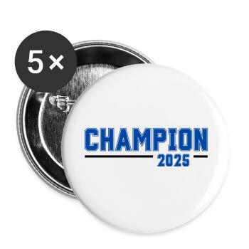 Champion 2025 - Buttons groß 56 mm (5er Pack) - Weiß - Vorne