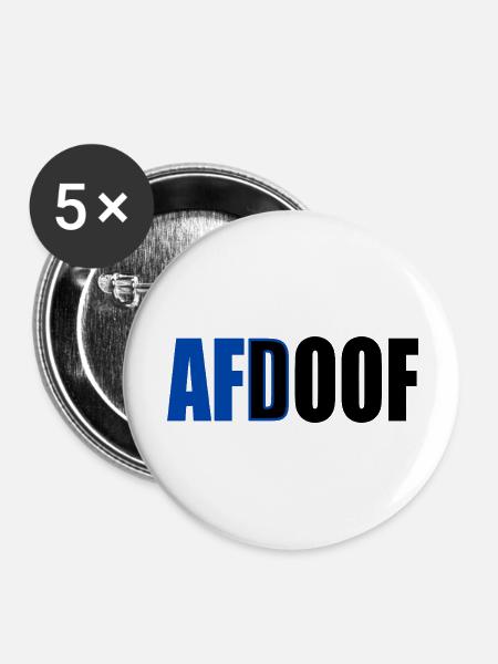 Afd doof afdoof - Buttons groß 56 mm (5er Pack) - Weiß