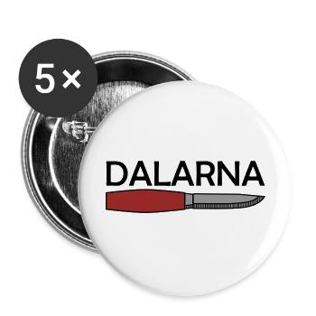Dalarna - Buttons groß 56 mm (5er Pack) - Weiß - Vorne