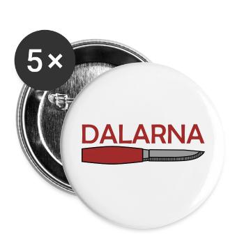Dalarna - Buttons groß 56 mm (5er Pack) - Weiß - Vorne