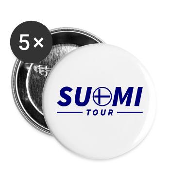Suomi Tour Finnland - Buttons groß 56 mm (5er Pack) - Weiß - Vorne
