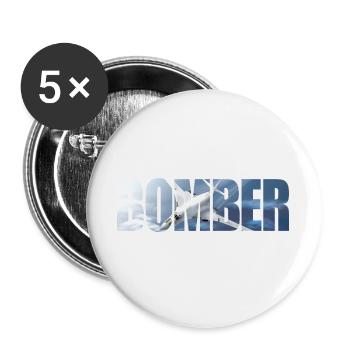 Bomber Tu-160 - Buttons groß 56 mm (5er Pack) - Weiß - Vorne
