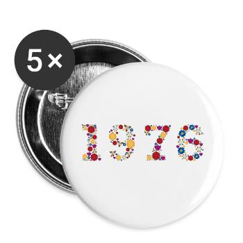 Flowers 1976 - Buttons groß 56 mm (5er Pack) - Weiß - Vorne