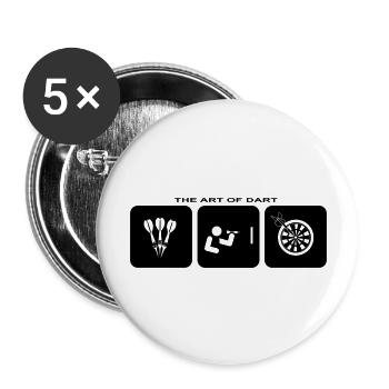 Fléchettes Fléchettes Sports Divertissement Loisirs Loisir - Lot de 5 grands badges (56 mm) - blanc - Devant