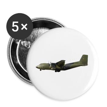 C-160 Transall - Buttons groß 56 mm (5er Pack) - Weiß - Vorne