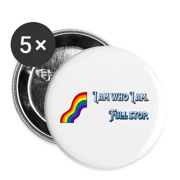 I am what I am - Buttons large 2.2''/56 mm (5-pack) - white - Front