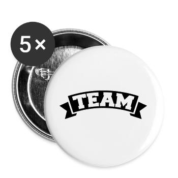 Équipe - Lot de 5 grands badges (56 mm) - blanc - Devant