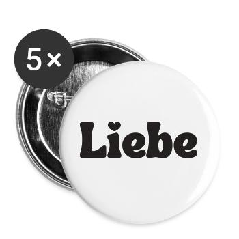 Love - Buttons large 2.2''/56 mm (5-pack) - white - Front