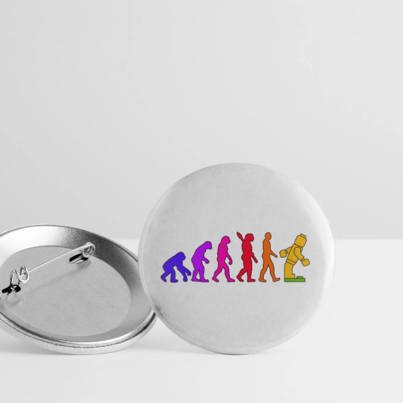 Brique de serrage Evolution Humanity Brique cloutée Lot de 5 grands badges (56 mm)