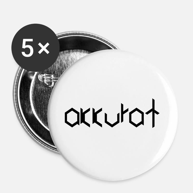 akkurat - Buttons groß 56 mm (5er Pack) - Weiß