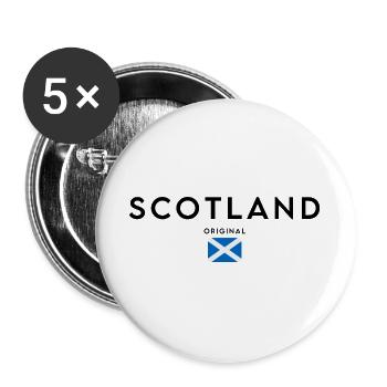 I love Scotland, Scottish flag - Buttons large 2.2''/56 mm (5-pack) - white - Front