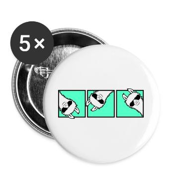 Lama Cool Looking Sunglasses Trio Friends Team - Buttons large 2.2''/56 mm (5-pack) - white - Front