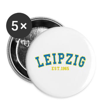 Leipzig Est. 1965 - Buttons large 2.2''/56 mm (5-pack) - white - Front