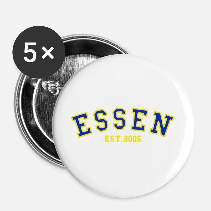Essen Est. 2005 - Buttons large 2.2''/56 mm (5-pack) - white