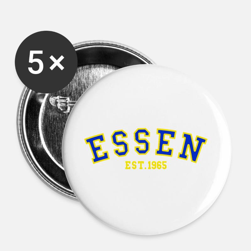 Essen Est. 1965 - Buttons large 2.2''/56 mm (5-pack) - white