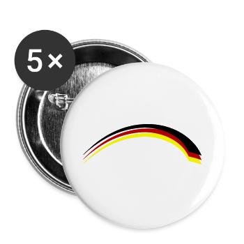 Germany Flag - Buttons large 2.2''/56 mm (5-pack) - white - Front