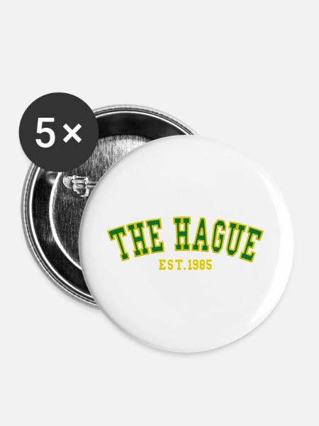 Den Haag Est. 1985 - Buttons groß 56 mm (5er Pack) - Weiß