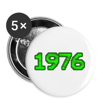 Nerd 1976 - Lot de 5 grands badges (56 mm) - blanc - Devant