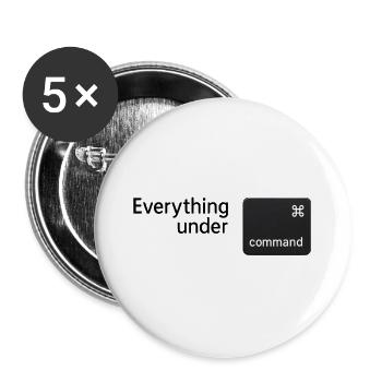 Alles unter Kommando - Buttons groß 56 mm (5er Pack) - Weiß - Vorne