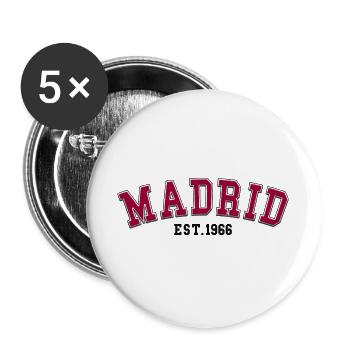 Madrid gegründet 1966 - Buttons groß 56 mm (5er Pack) - Weiß - Vorne