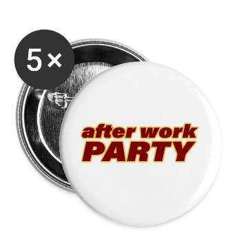 AFTER WORK PARTY - Buttons groß 56 mm (5er Pack) - Weiß - Vorne