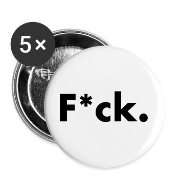 . - Lot de 5 grands badges (56 mm) - blanc - Devant