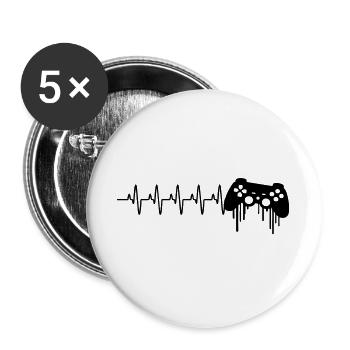 Herzschlag gaming kontroller - Buttons groß 56 mm (5er Pack) - Weiß - Vorne