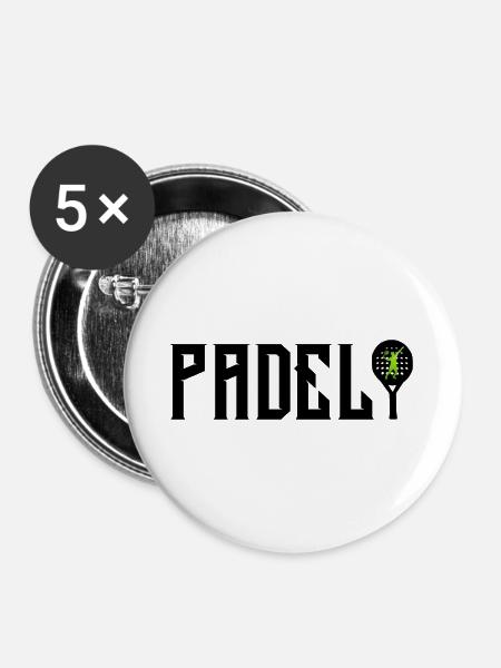 Padel - Buttons groß 56 mm (5er Pack) - Weiß