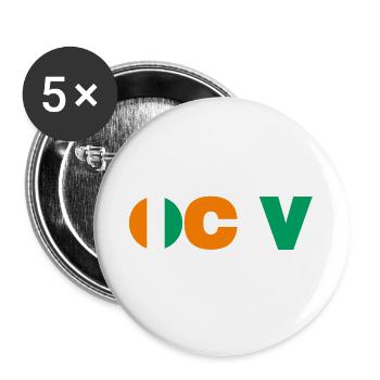 Côte d’Ivoire - Lot de 5 grands badges (56 mm) - blanc - Devant