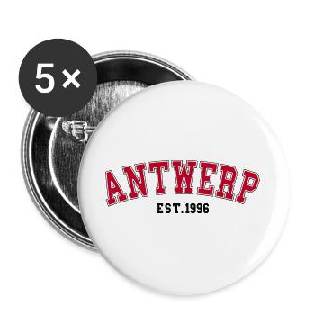 Antwerp Est. 1996 - Buttons large 2.2''/56 mm (5-pack) - white - Front