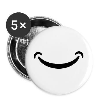 Smile - Buttons large 2.2''/56 mm (5-pack) - white - Front