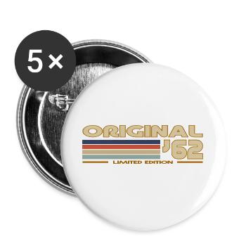 1962 - Buttons large 2.2''/56 mm (5-pack) - white - Front