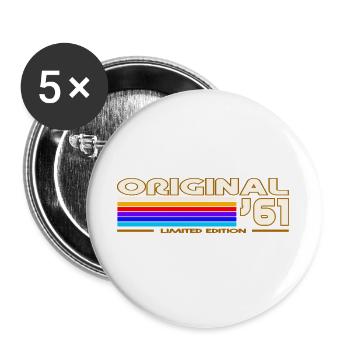 1961 - Buttons groß 56 mm (5er Pack) - Weiß - Vorne
