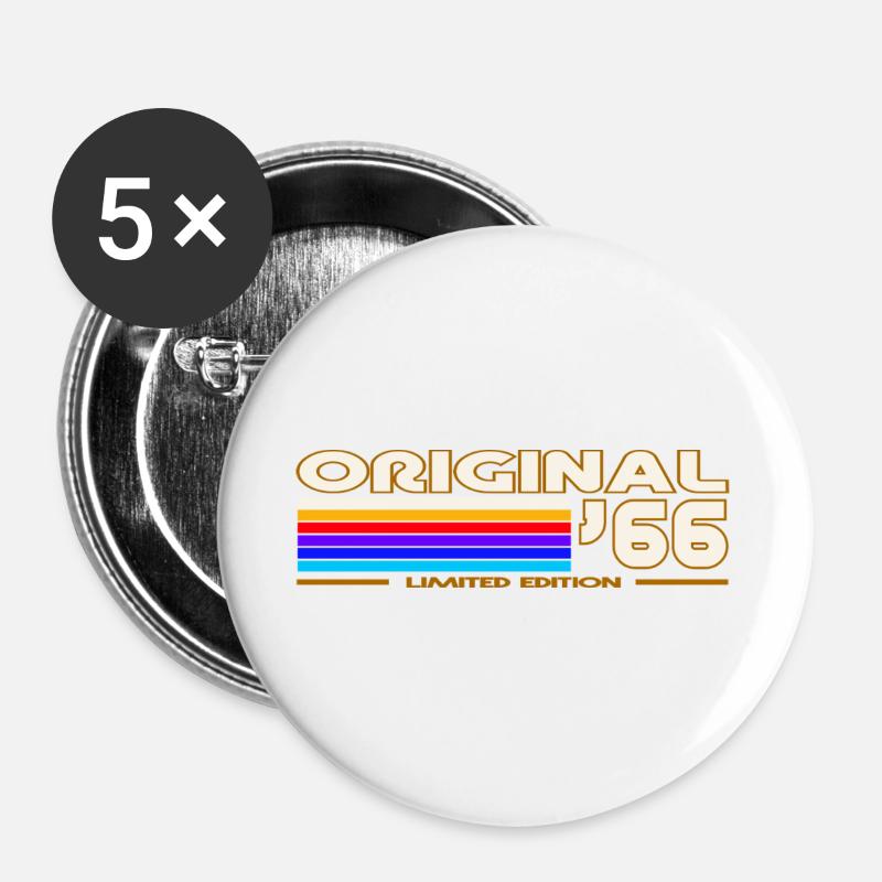1966 - Buttons large 2.2''/56 mm (5-pack) - white
