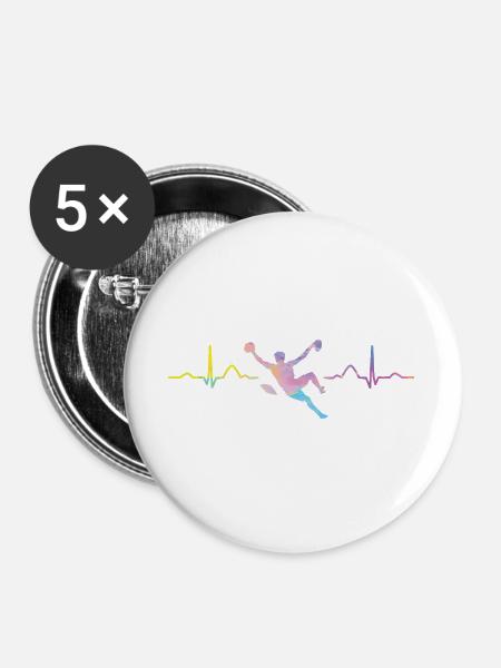 Boulderer Herzschlag Boulder Bouldern - Buttons groß 56 mm (5er Pack) - Weiß