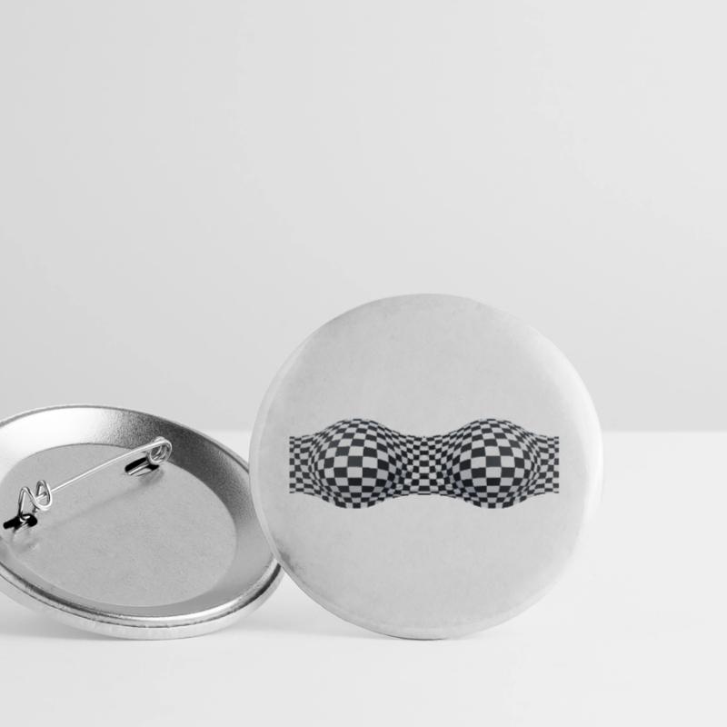 Folded Checkered Patterns Buttons large 2.2''/56 mm (5-pack)