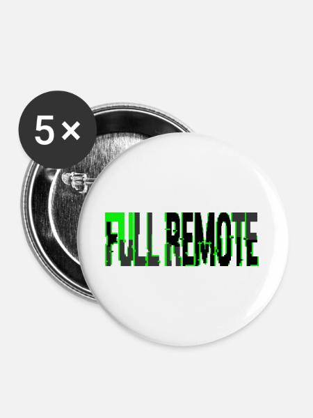 Telearbeit Total Style Glitch Informatique - Buttons groß 56 mm (5er Pack) - Weiß
