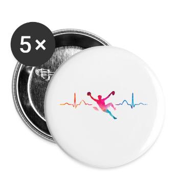 Boulderer heartbeat Bouldering Bouldering - Buttons large 2.2''/56 mm (5-pack) - white - Front