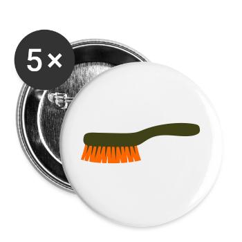 Pilzbürste Werkzeug Sammler - Buttons groß 56 mm (5er Pack) - Weiß - Vorne