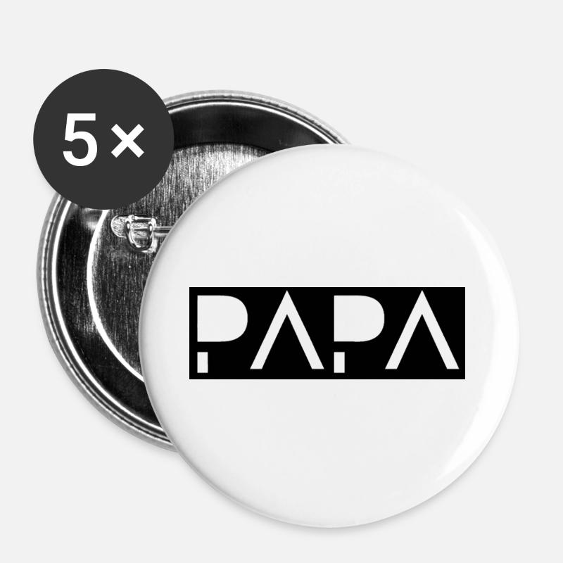 Dad - Buttons large 2.2''/56 mm (5-pack) - white
