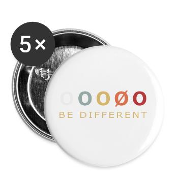 Ø être différent Danemark Pride Norvège Rétro - Lot de 5 grands badges (56 mm) - blanc - Devant