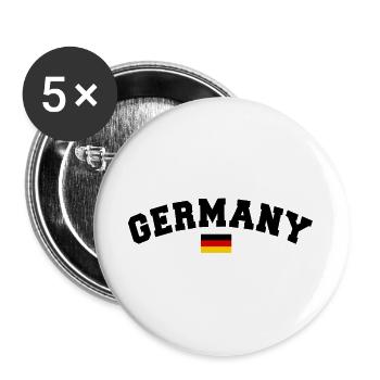 ALLEMAGNE ALLEMAGNE EUROPE FAN DE SPORT ALLEMAND - Lot de 5 grands badges (56 mm) - blanc - Devant