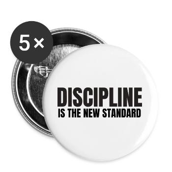 Disciplines is the New standard - Buttons large 2.2''/56 mm (5-pack) - white - Front