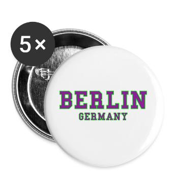 Berlin, Allemagne - Lot de 5 grands badges (56 mm) - blanc - Devant