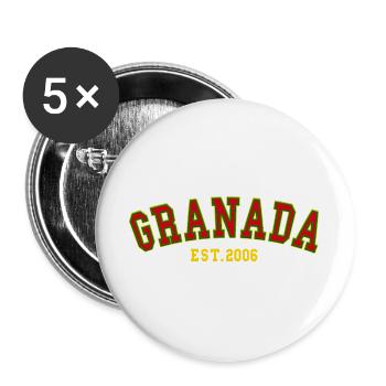 Grenade Fondée en 2006 - Lot de 5 grands badges (56 mm) - blanc - Devant