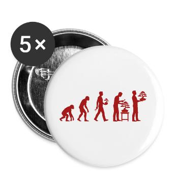 Japanese Bonsai Tree Plant Evolution Bonsai - Buttons large 2.2''/56 mm (5-pack) - white - Front