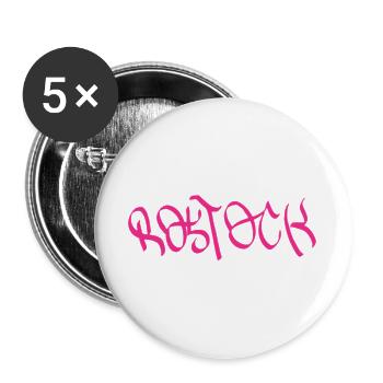 Rostock Graffiti Style T-Shirt - Buttons large 2.2''/56 mm (5-pack) - white - Front